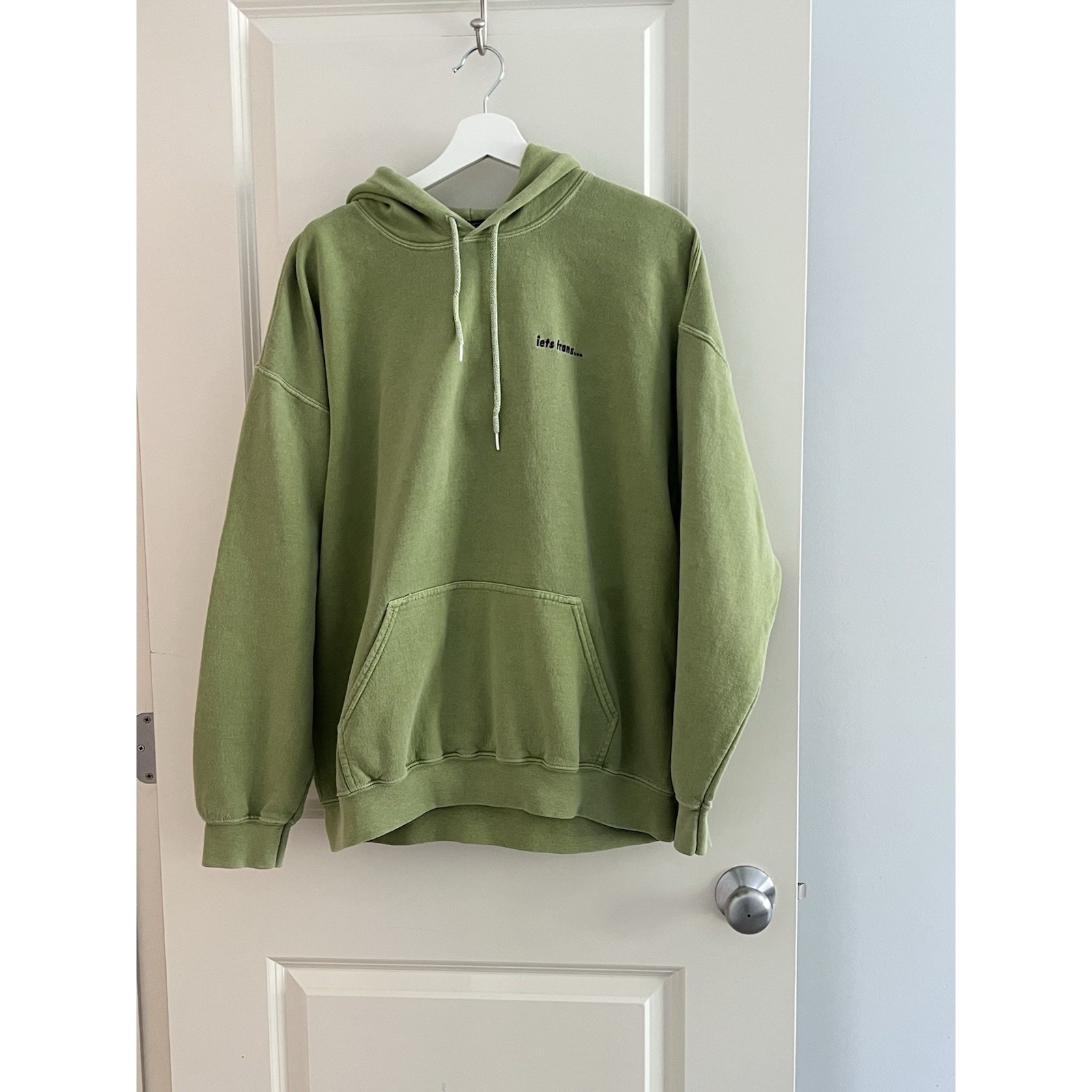 Urban Outfitters Women Iets Frans Green Purple Oversized Hoodie Size M